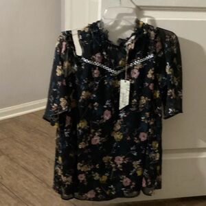 Buckle Black Floral Blouse